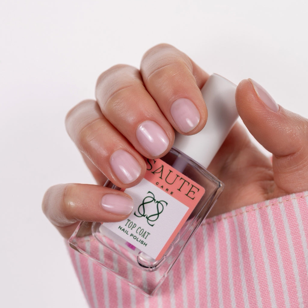 Top Coat Saute Care 15 ml – Proteção e Brilho para Manicure Tradicional