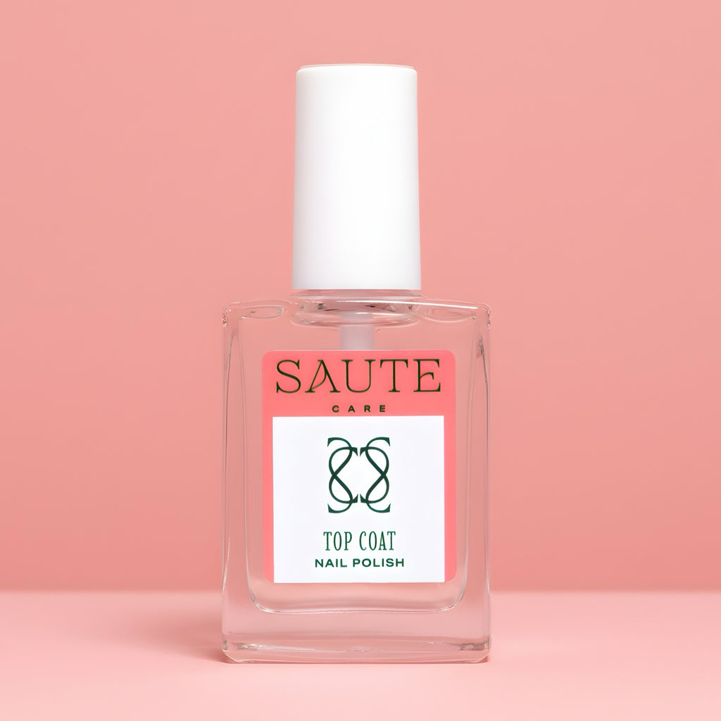 Top Coat Saute Care 15 ml – Proteção e Brilho para Manicure Tradicional