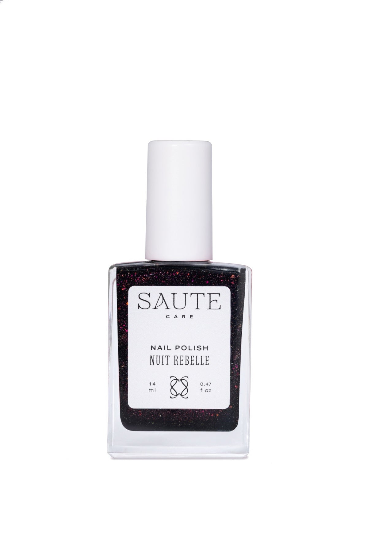 Nuit Rebelle Nail Polish 14ml (Preto e Glitter)