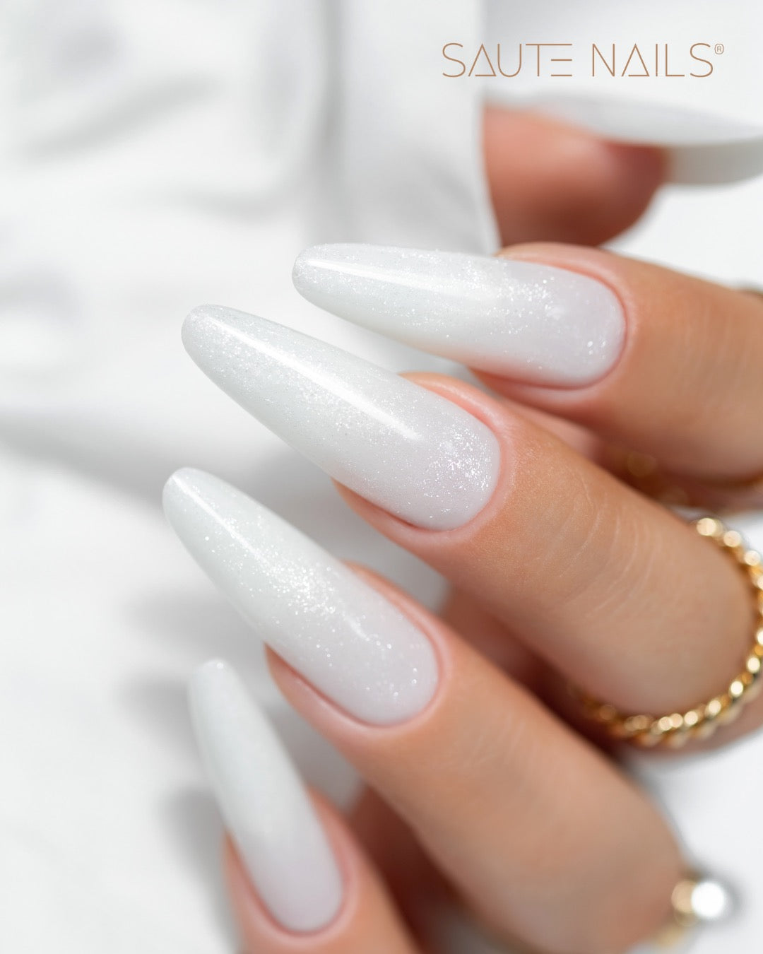 Gel Construtor One Touch Glitter Milky White 30g